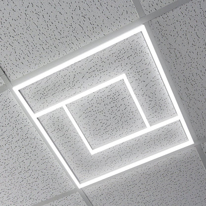 64W Double Square Border Line LED Frame Panel 600 X 600 Recessed Ceiling Light 6500K - Energy Light Bulbs - Free delivery on all orders