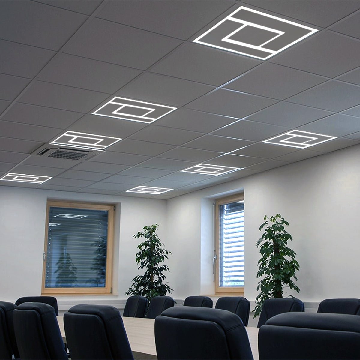 64W Double Square Border Line LED Frame Panel 600 X 600 Recessed Ceiling Light 6500K - Energy Light Bulbs - Free delivery on all orders