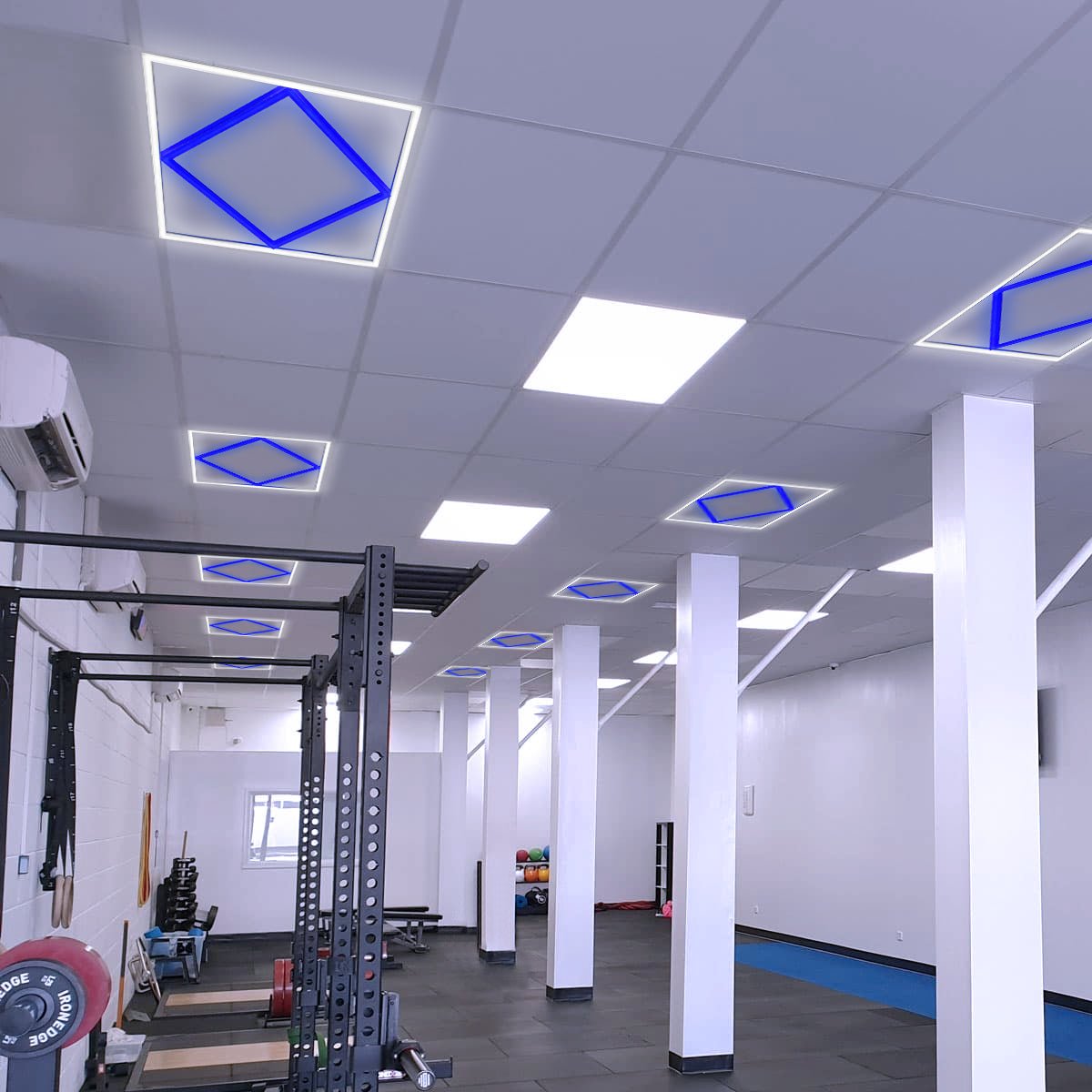 64W LED Recessed Ceiling Panel Frame Edge Light Blue and 6500K Cool White 600×600 - Energy Light Bulbs - Free delivery on all orders