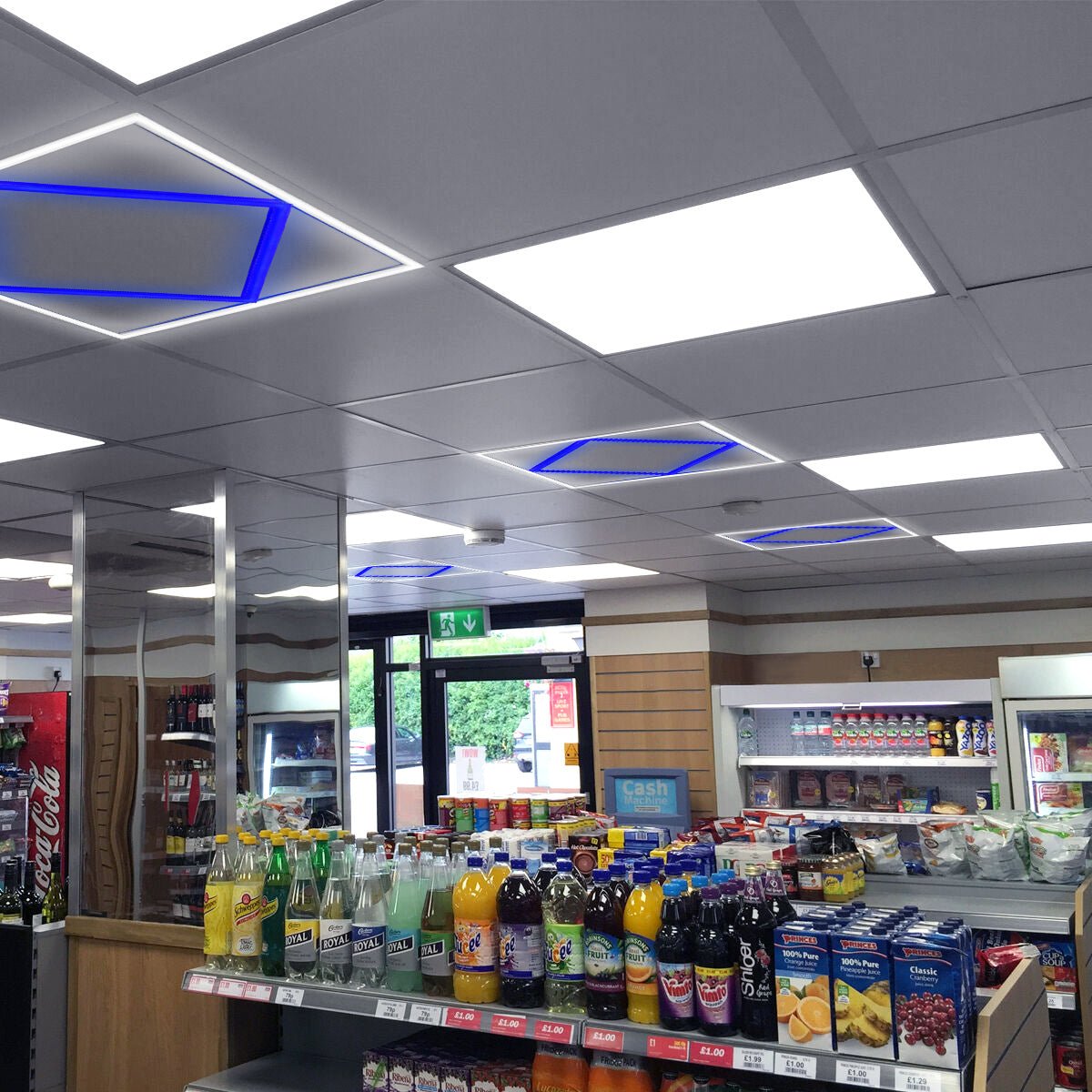 64W LED Recessed Ceiling Panel Frame Edge Light Blue and 6500K Cool White 600×600 - Energy Light Bulbs - Free delivery on all orders