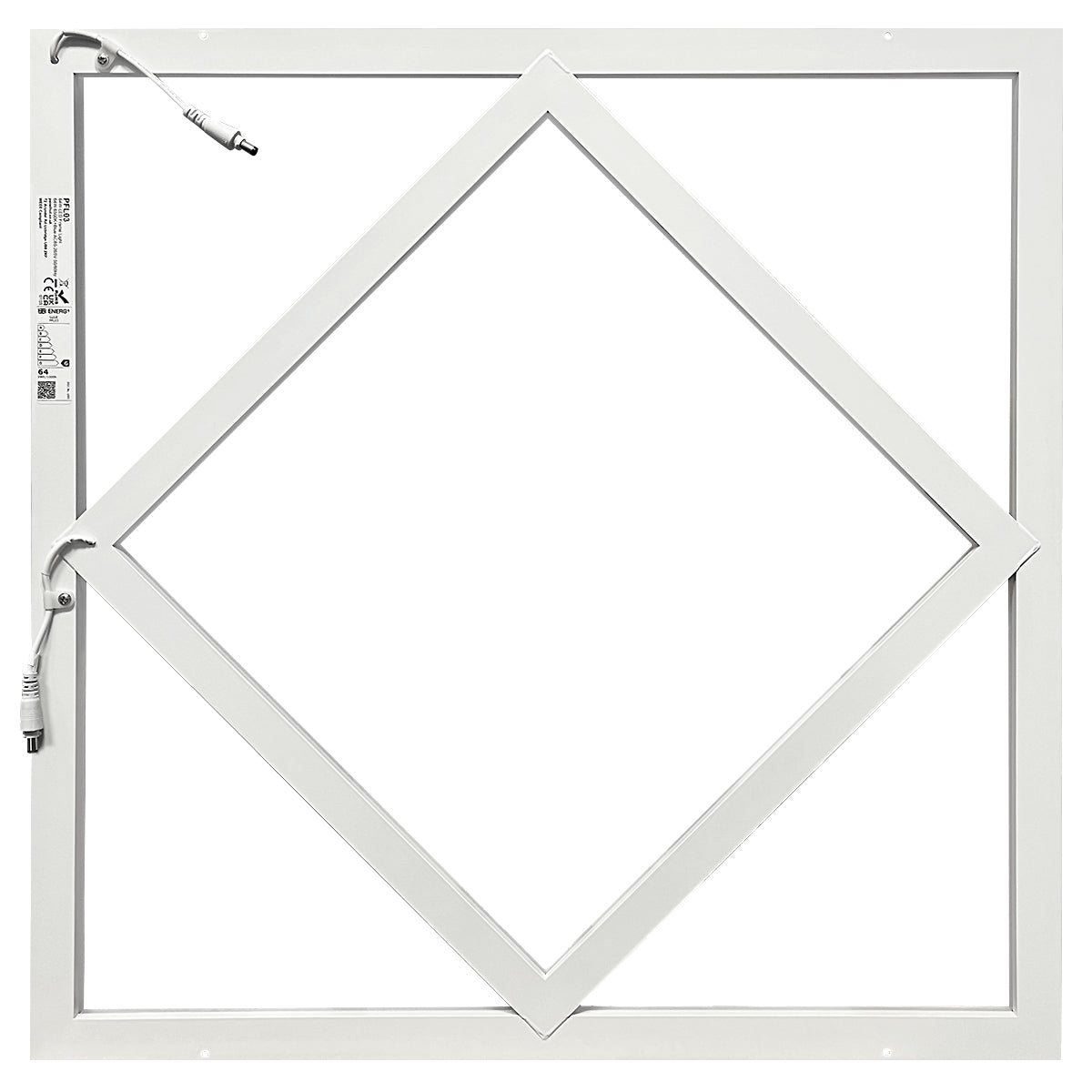 64W LED Recessed Ceiling Panel Frame Edge Light Blue and 6500K Cool White 600×600 - Energy Light Bulbs - Free delivery on all orders