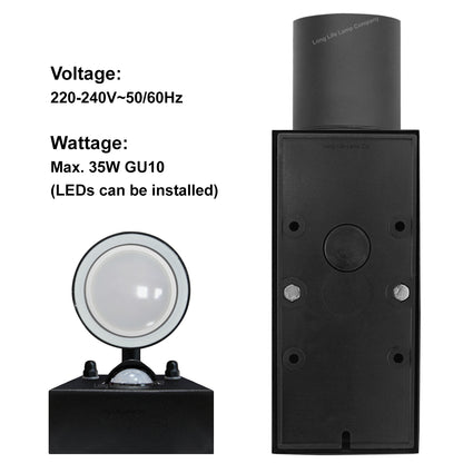 Black Coloured PIR Up and Down Movement Sensor