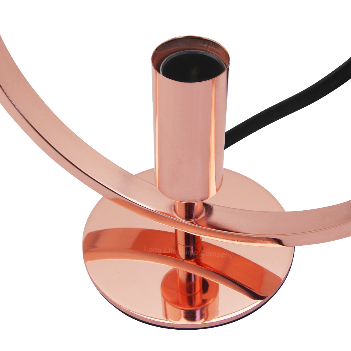 Modern Retro Polished Copper Table Lamp Ring Hoop Desk Lamp and Bedside Light