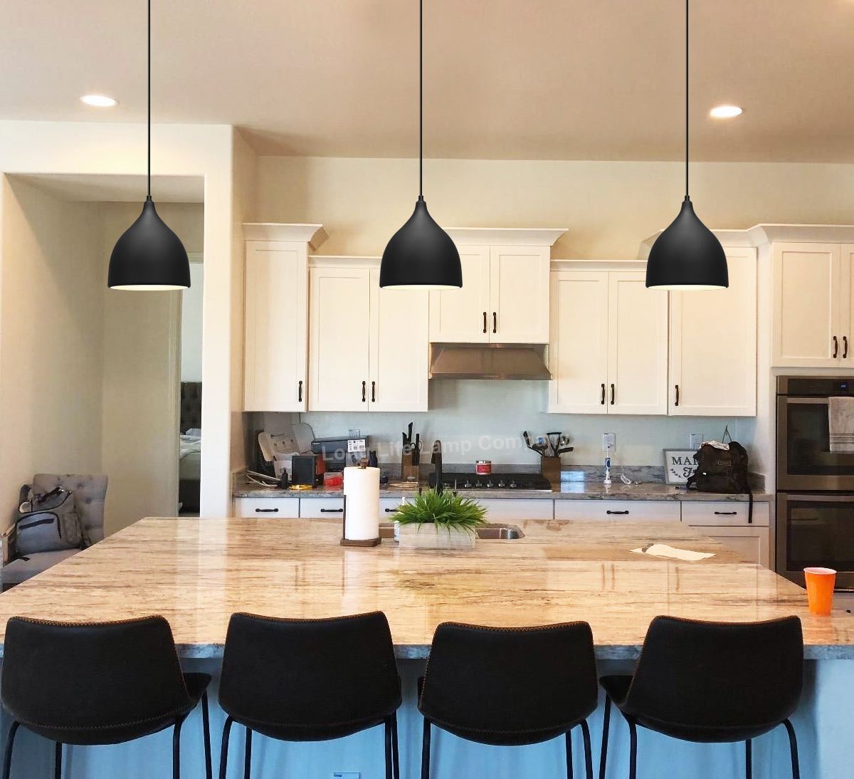 Minimalist Modern Pendant Ceiling Light Black Shade - Free delivery on all orders