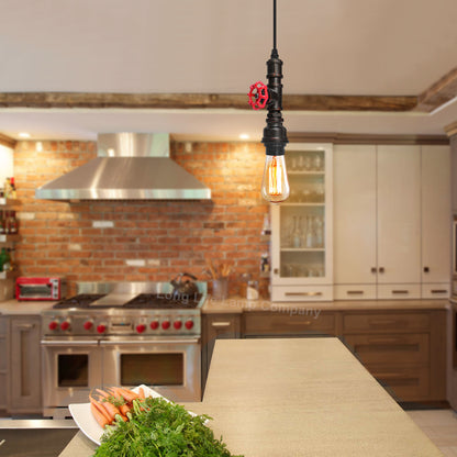 Industrial Pendant Light Rustic Metal Vintage Water Pipe Ceiling Light M0157 with 4W ST58