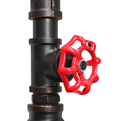 Industrial Water Pipe Vintage Ceiling Rope Pendant Light with Valve Tap M0168