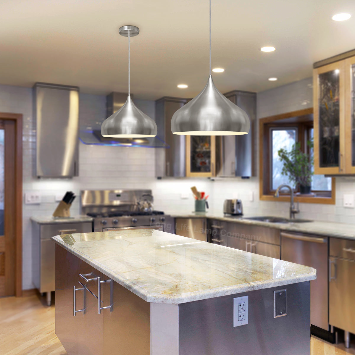 Modern Ceiling Nickel Polished Chrome Pendant Light M0181 - Free delivery on all orders