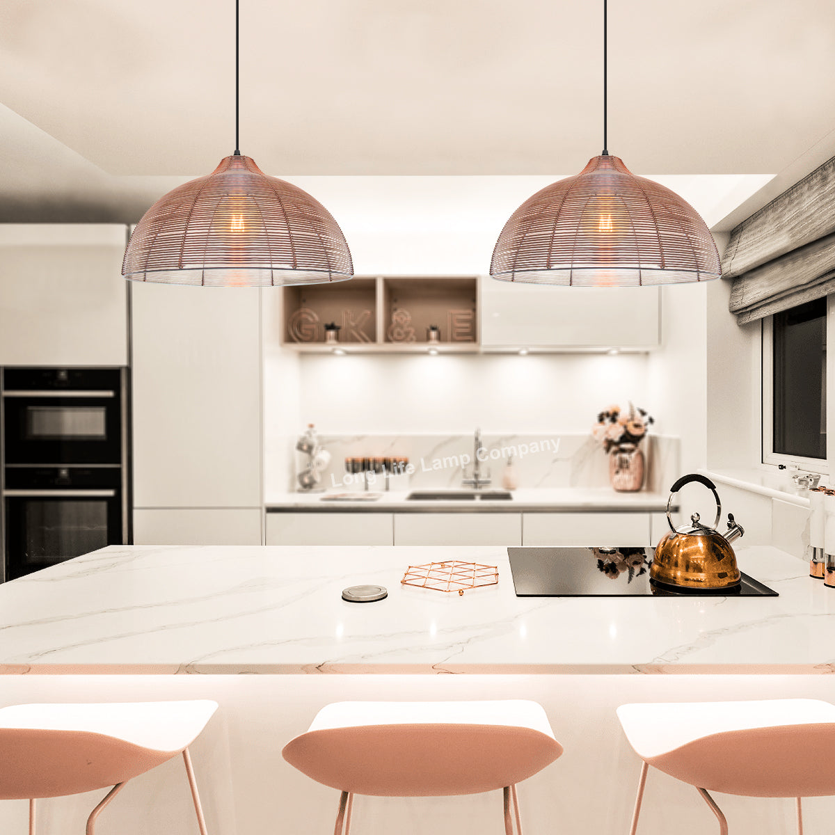 Modern Copper Cage Ceiling Pendant Light M0182 - Free delivery on all orders