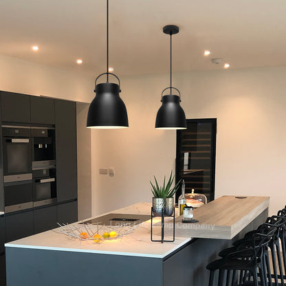 Modern Retro Pendant Light Black Metal Lamp Shade Scone - Free delivery on all orders