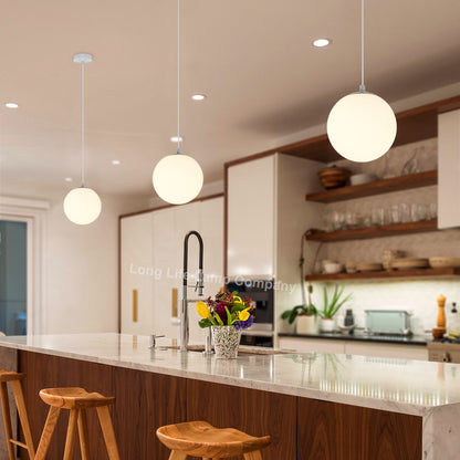 Frosted Glass Globe Ceiling Pendant Light M0199 - Free delivery on all orders