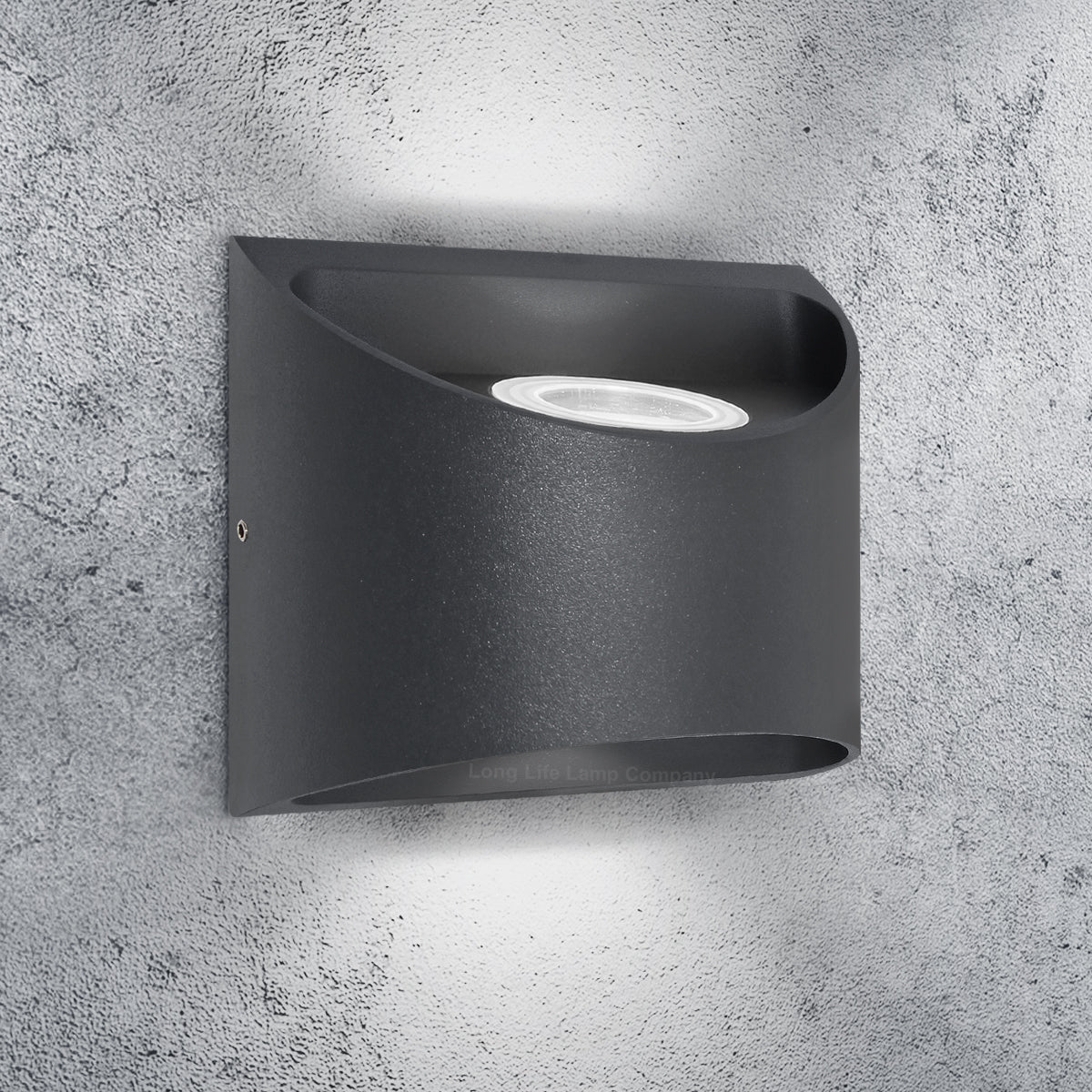 Modern LED Outdoor Wall Light Black Cool White