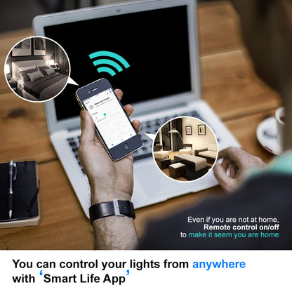 10W B22 LED Smart WiFi Light Bulb Colour Changing Mood Lamp