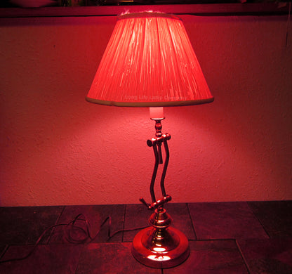 2 Pack 4W LED Red Golf Ball Bulb B22 Fire Glow Clear Glass