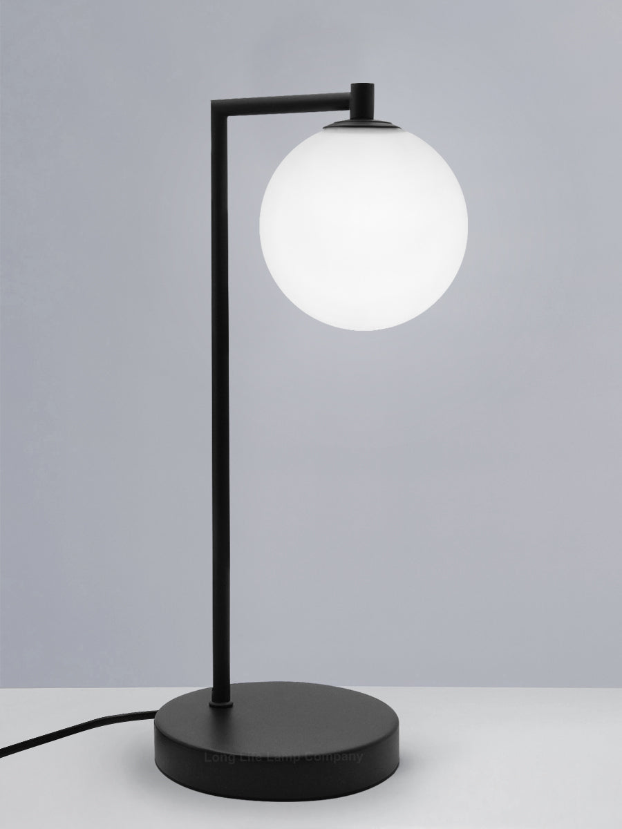 Modern Retro Opaque Globe Table Lamp - Free delivery on all orders