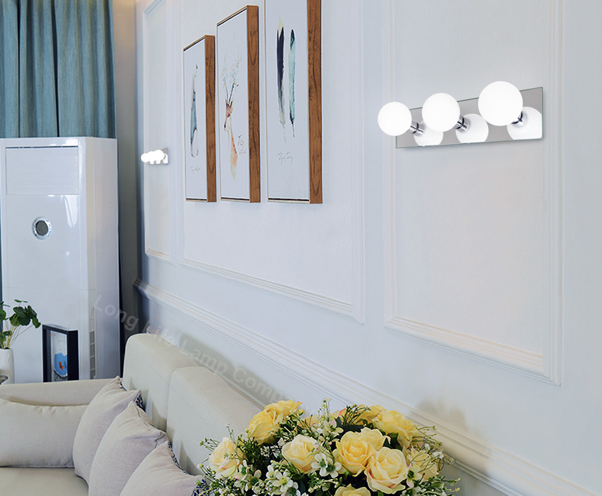 Modern IP44 Opaque 3 Globe Indoor Wall Light M0220