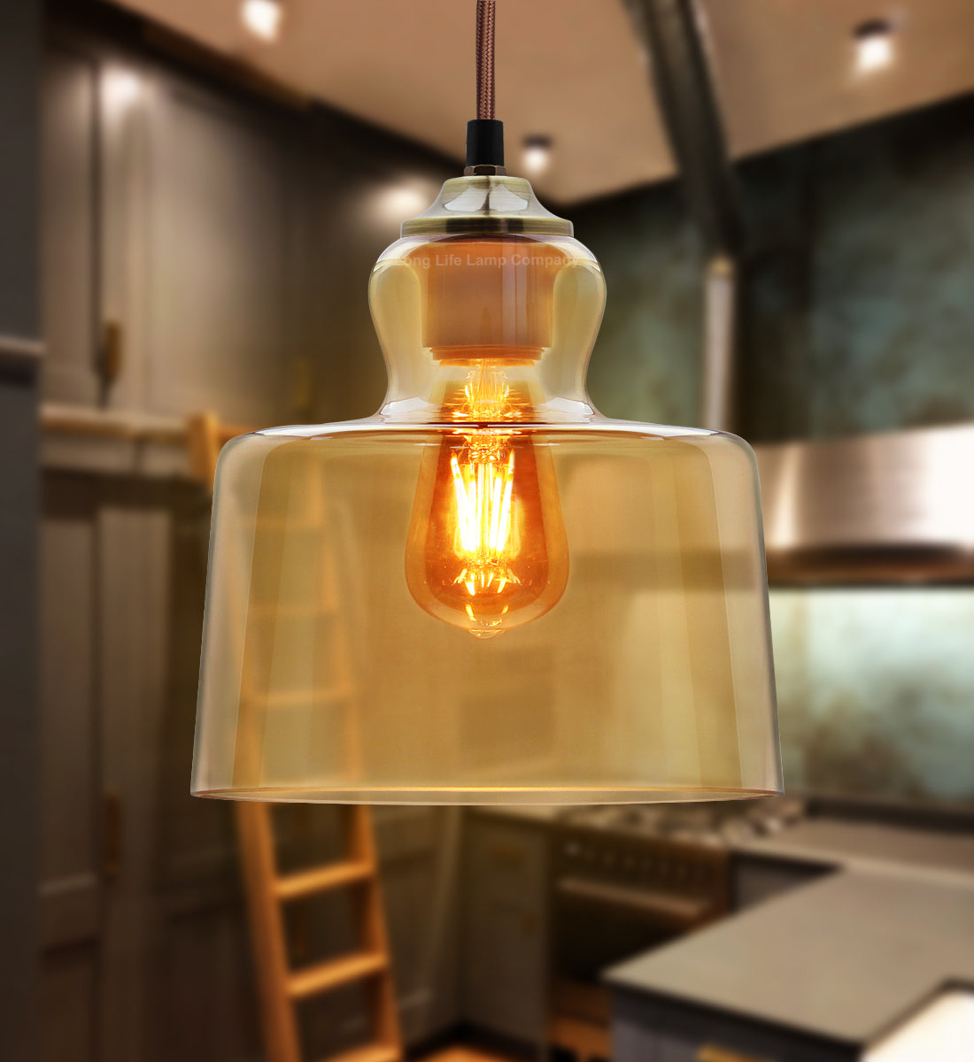 Modern Vintage Gold Glass Pendant Light Lamp M0225