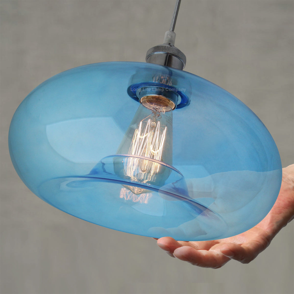Modern Vintage Blue Glass Dome Ceiling Pendant Lamp M0237