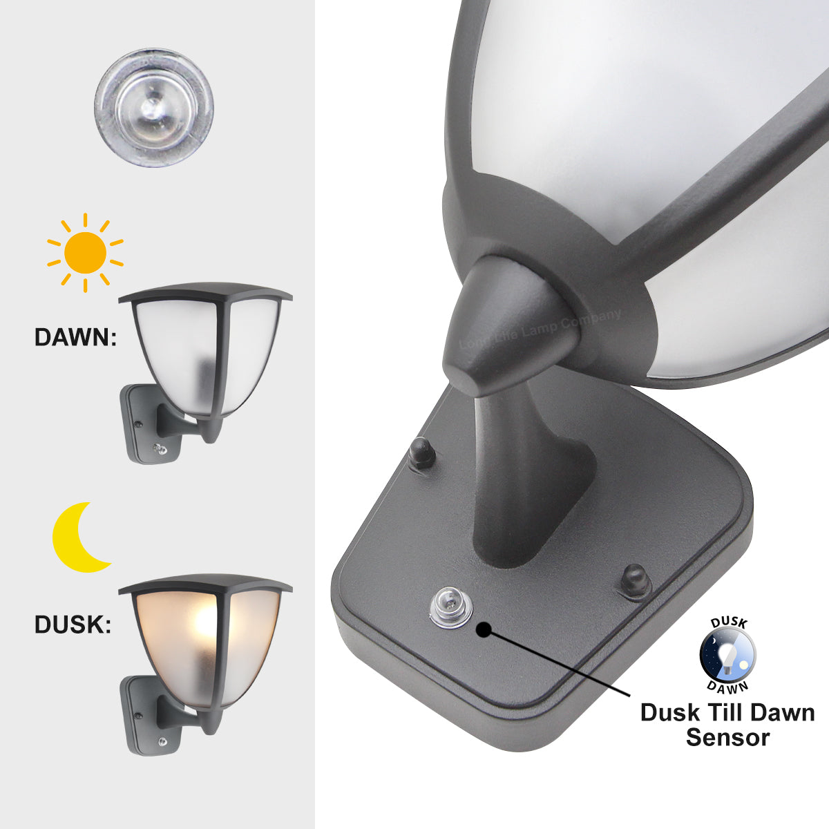 Dusk Till Dawn Sensor Outdoor Wall Light