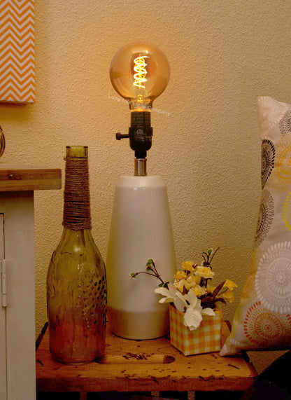 Retro Vintage Globe LED 4w Spiral Filament Bulb Smoked Gold Glass G95 Teardrop B22