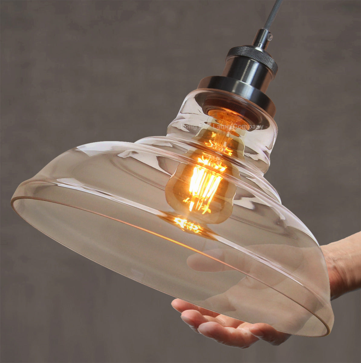 Modern Retro Ceiling Clear Glass Pendant Lamp H3021