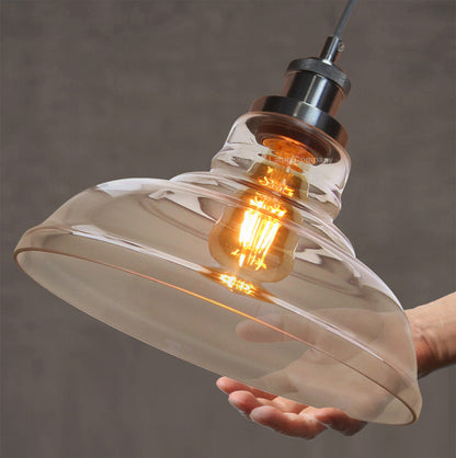 Modern Retro Ceiling Clear Glass Pendant Lamp H3021