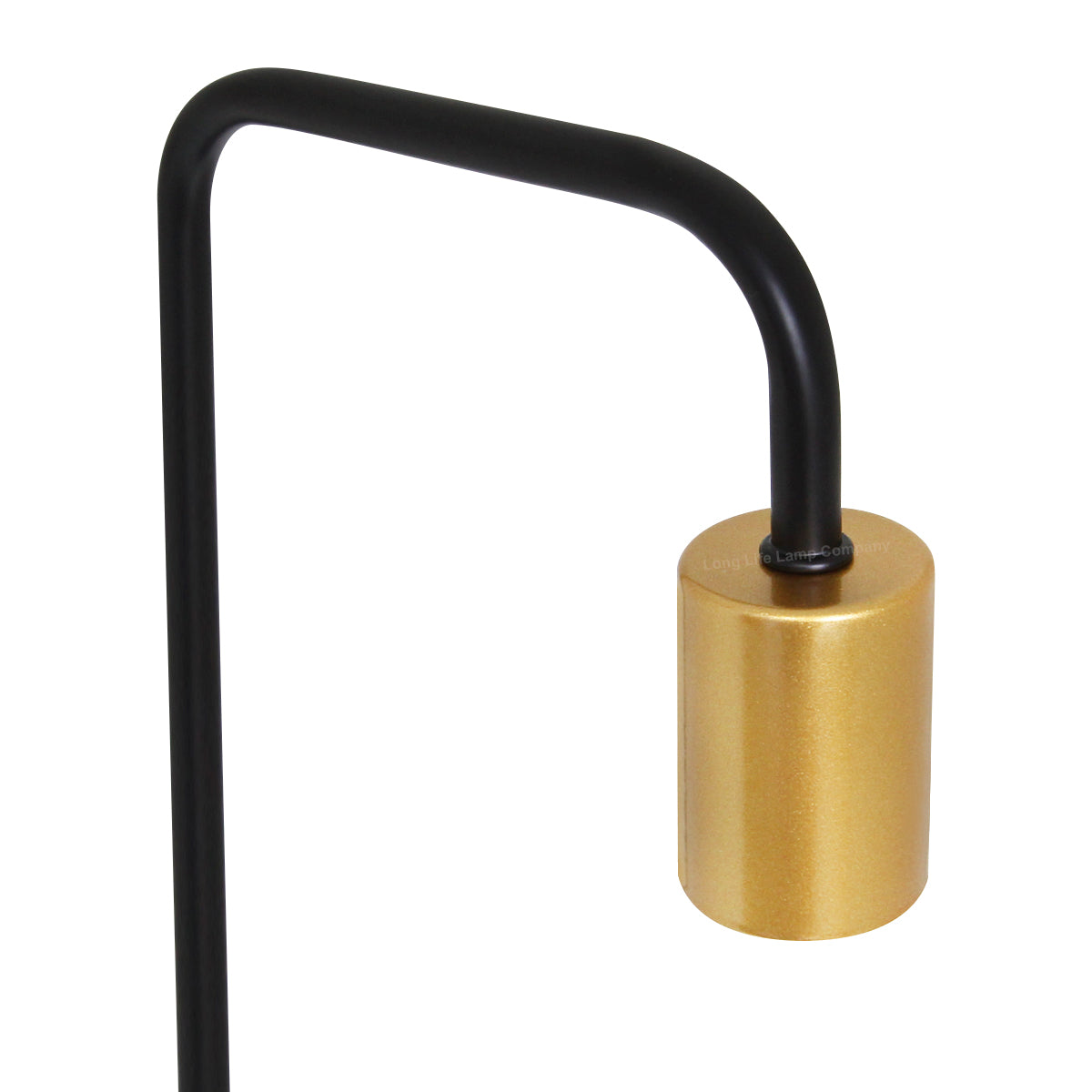 Retro Black Pipe Table Lamp Golden Holder - Free delivery on all orders