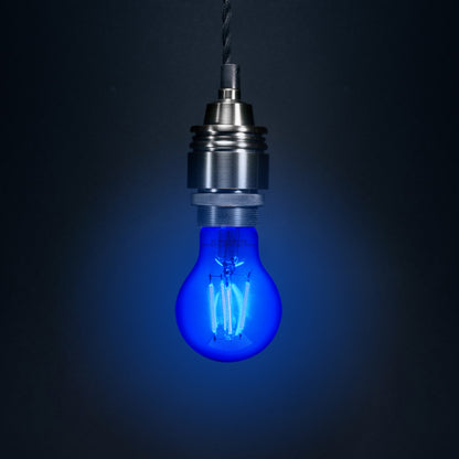 6W LED BLUE Light Bulb E27 Screw Cap Glass A60