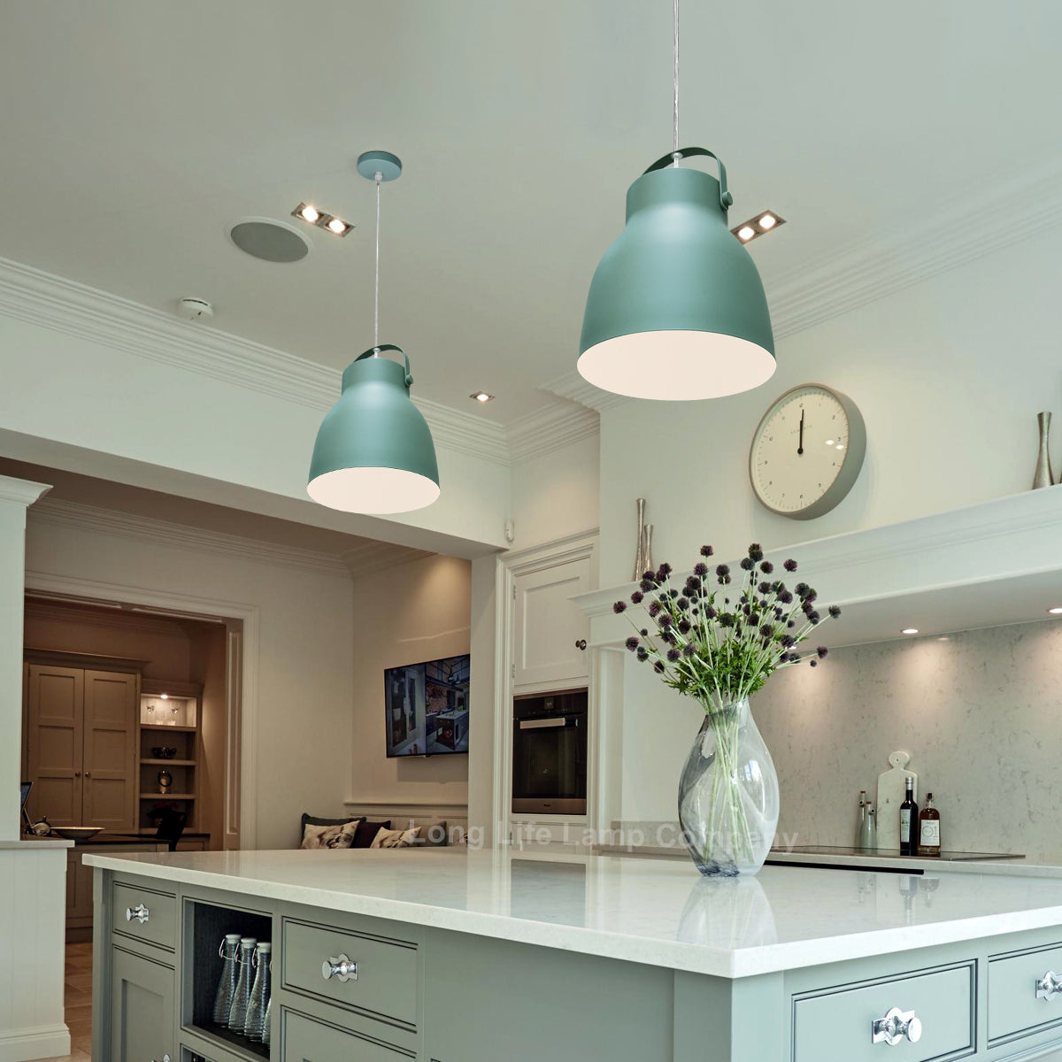 Modern Ceiling Pendant Light Green Shade M0150 - Free delivery on all orders
