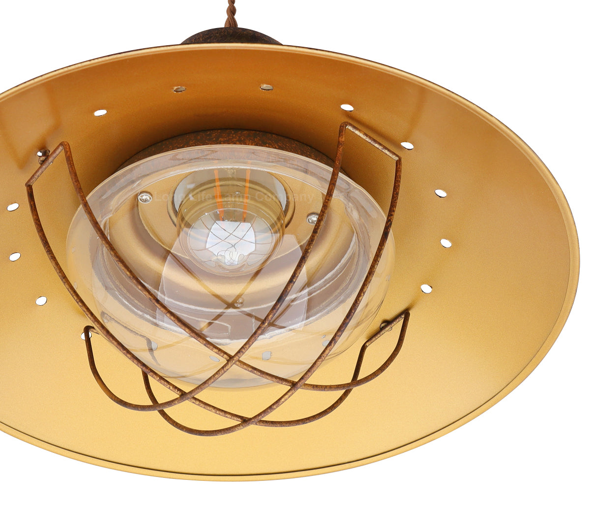Industrial Ceiling Rustic Pendant Light Caged Lamp Shade Nautical Lantern
