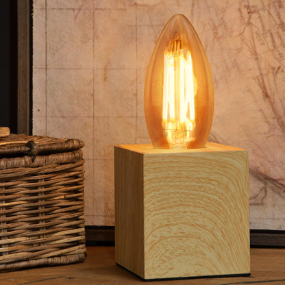 6w Dimmable LED Candle E27 Filament Light Bulb Edison Screw Amber Glass