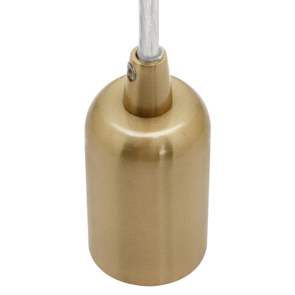 Ceiling Rose Pendant E27 Fitting Brass Flex Hanging Lamp Holder Kit
