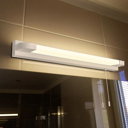 7w LED Bathroom Mirror Wall Light With Pull Cord Warm White 3000K IP44