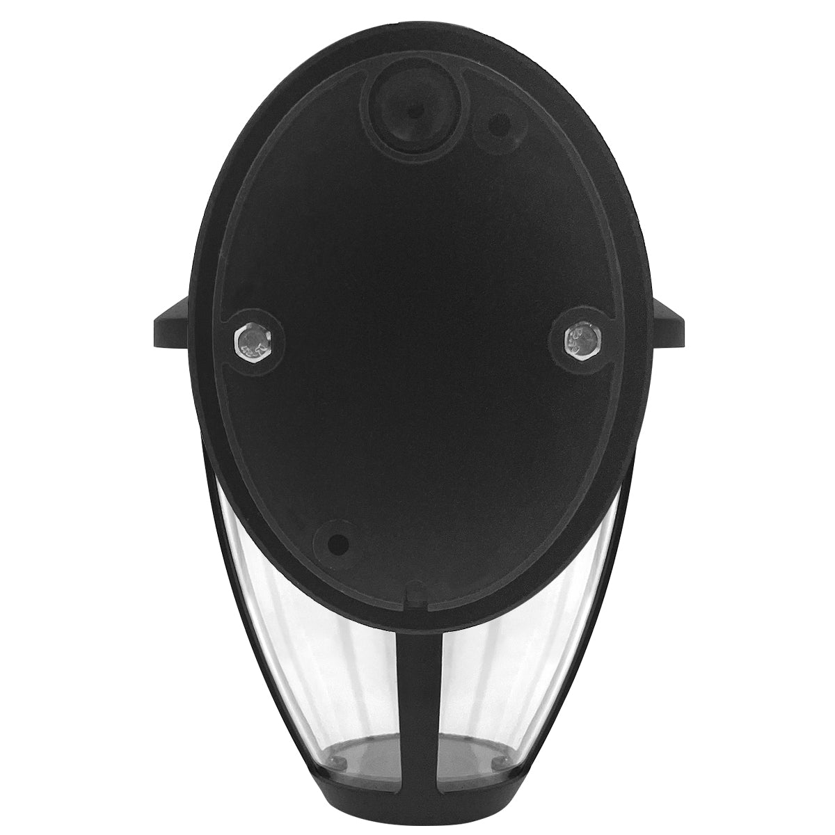 Outdoor Downward Wall Light Black Lantern Clear Diffuser IP44