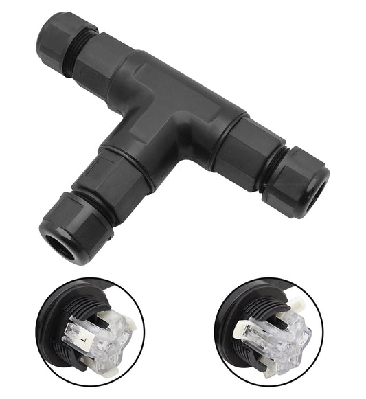 Waterproof IP68 Tee Quick Connector 3P Terminal QCT1