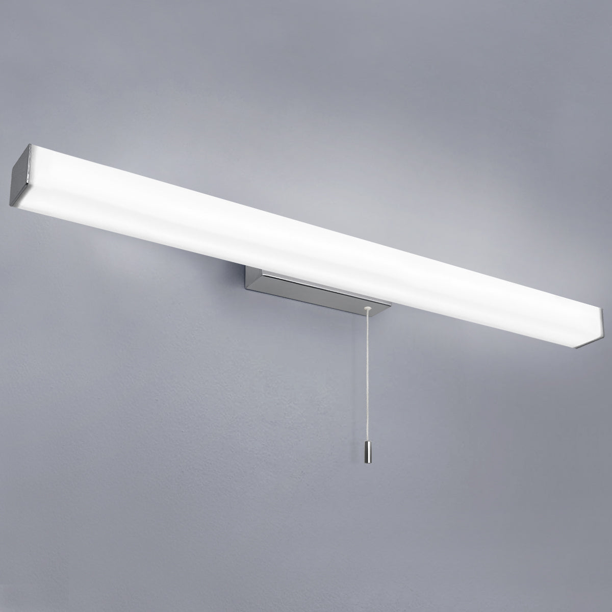 18W LED Bathroom Mirror Wall Light with Pull Cord Cool White 6500K IP44 ML24