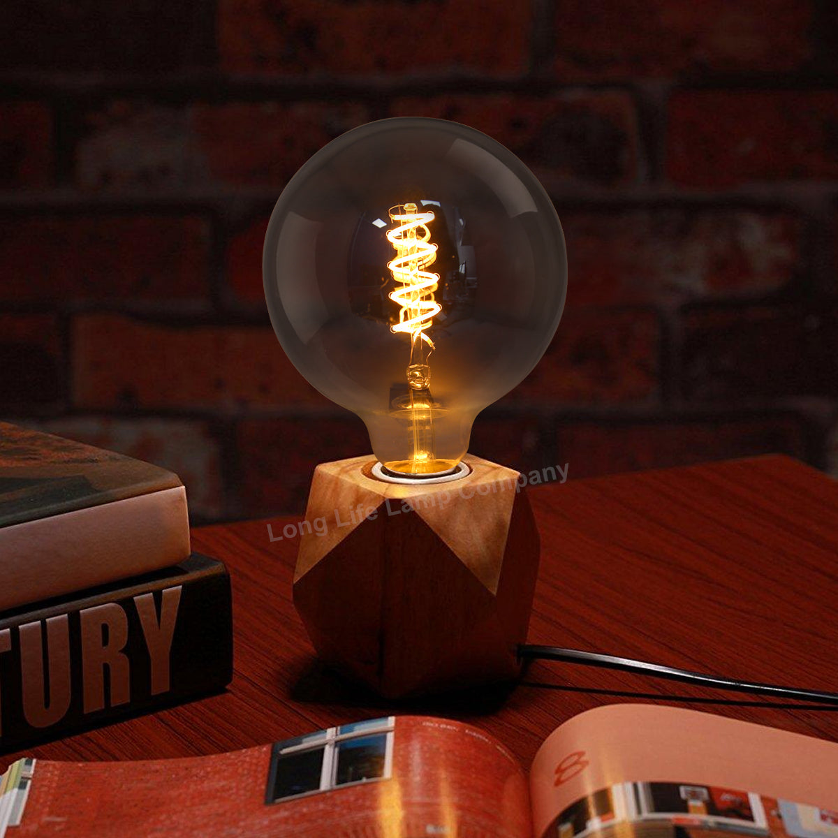 4w Vintage LED G125 Bulb E27 Spiral Filament Smoke Grey