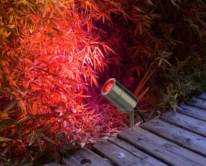 Red, Blue, Green 3W LED Garden Spike Light Stainless Steel ZLC05
