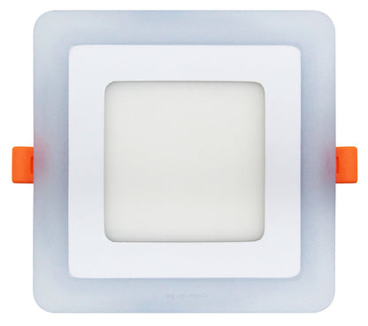 6w + 3w Square LED Ceiling Light Recessed Panel Dual Colour Cool White/Green - Energy Light Bulbs - Free delivery on all orders