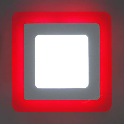 6w + 3w Square LED Ceiling Light Recessed Panel Dual Colour Cool White/Red - Energy Light Bulbs - Free delivery on all orders