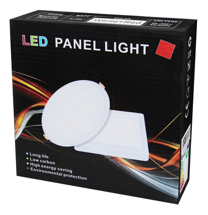 6w + 3w Square LED Ceiling Light Recessed Panel Dual Colour Cool White/Red - Energy Light Bulbs - Free delivery on all orders