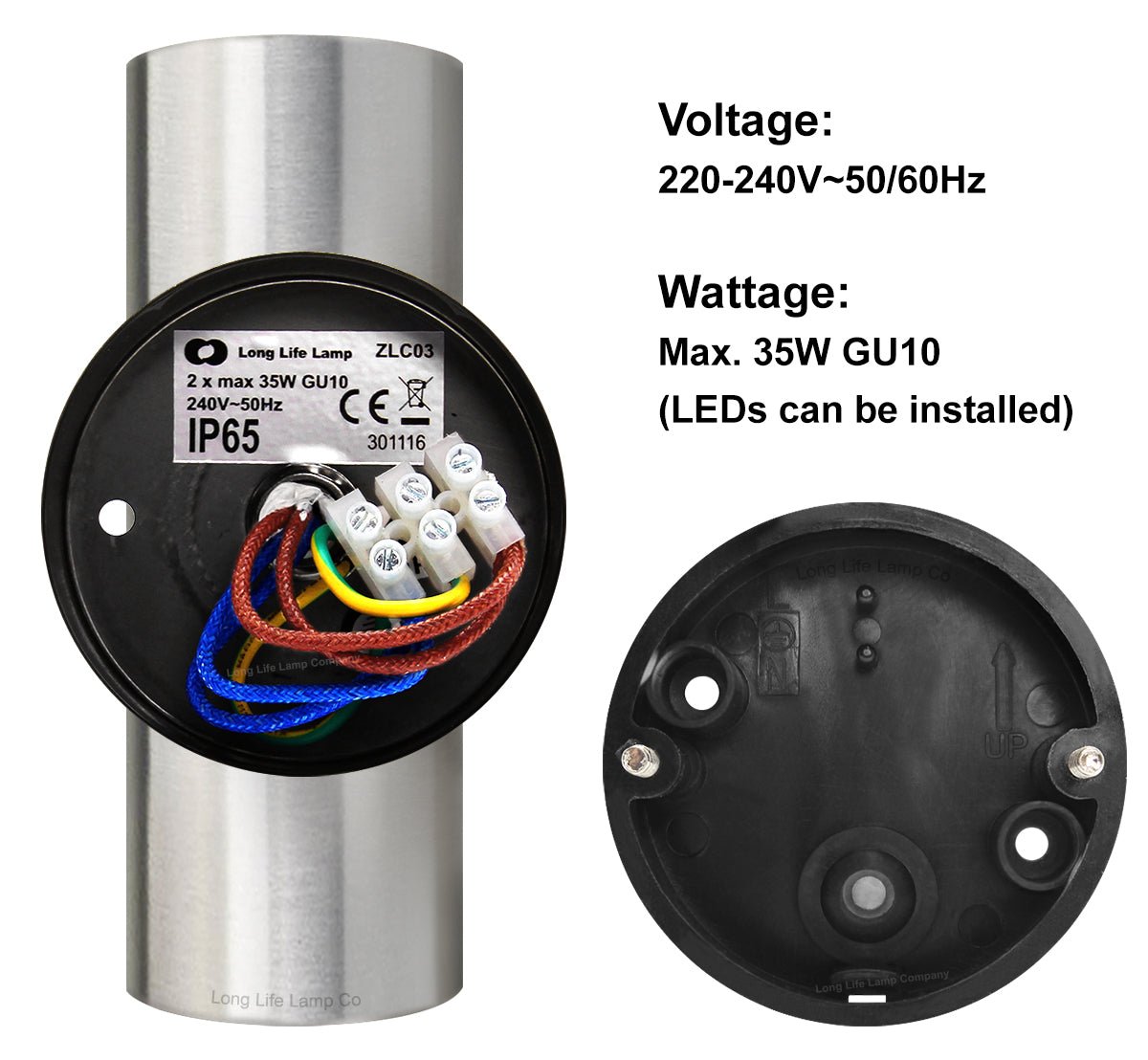 6w Coloured LED Twin Wall Light Red, Green , Blue - Energy Light Bulbs - Free delivery on all orders