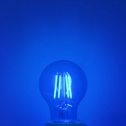 6W LED BLUE Light Bulb B22 Bayonet BC Glass A60 - Energy Light Bulbs - Free delivery on all orders