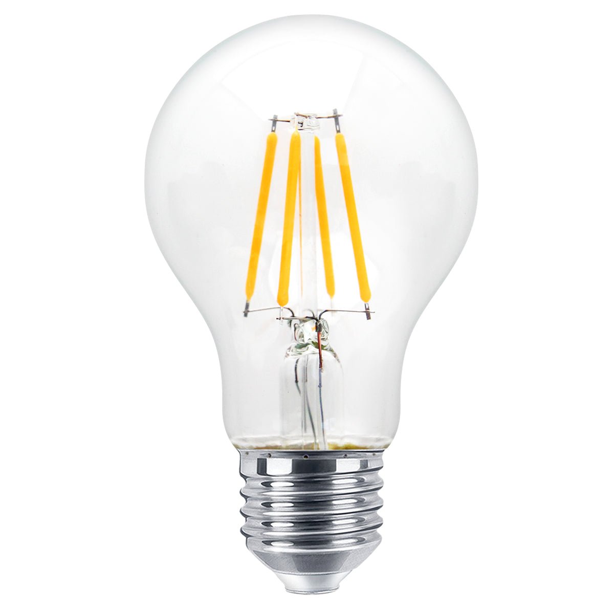 6W LED Filament A60 Light Bulb 4000k E27 Clear Glass 2 or 4 or 6 or 10 Pack