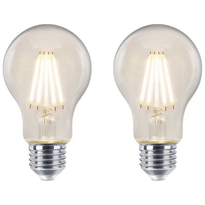 6W LED Filament A60 Light Bulb 4000k E27 Clear Glass 2 or 4 or 6 or 10 Pack - Energy Light Bulbs - Free delivery on all orders