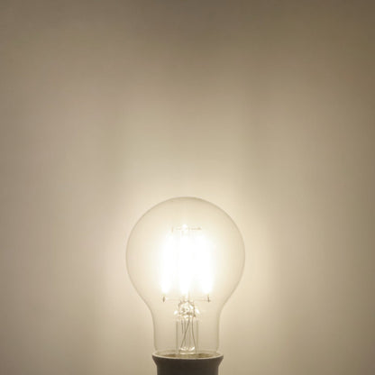 6W LED Filament A60 Light Bulb 4000k E27 Clear Glass 2 or 4 or 6 or 10 Pack