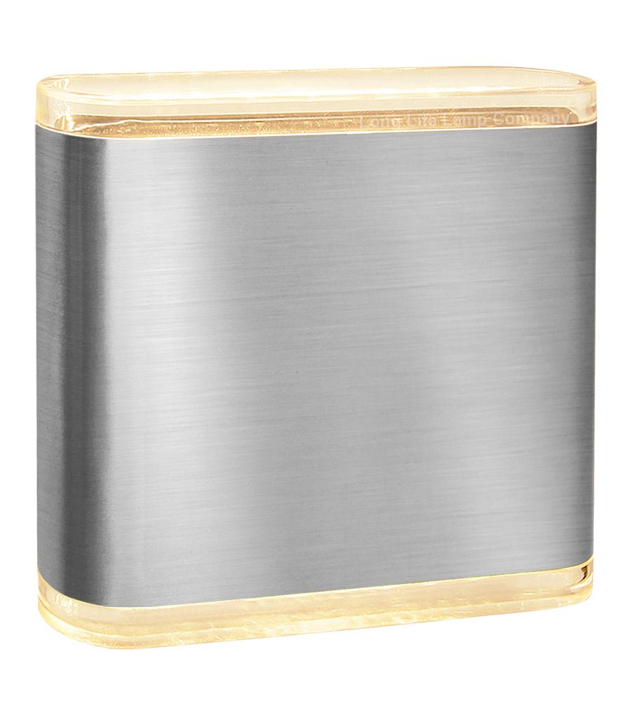 6W LED Outdoor Double Wall Light Warm White Stainless Steel IP54 ZLC331WW - Free delivery on all orders
