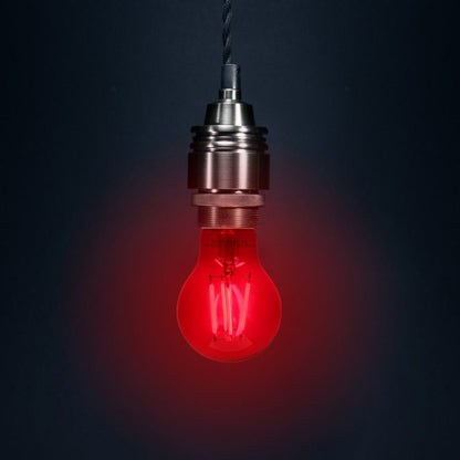 6W LED RED Light Bulb B22 Bayonet BC Glass A60 - Energy Light Bulbs - Free delivery on all orders