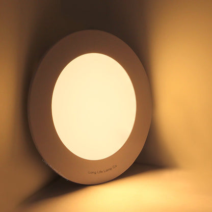6w LED Round Recessed Ceiling Flat Panel Ultra Slim Warm White - Energy Light Bulbs - Free delivery on all orders