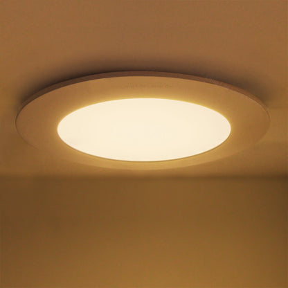 6w LED Round Recessed Ceiling Flat Panel Ultra Slim Warm White - Energy Light Bulbs - Free delivery on all orders