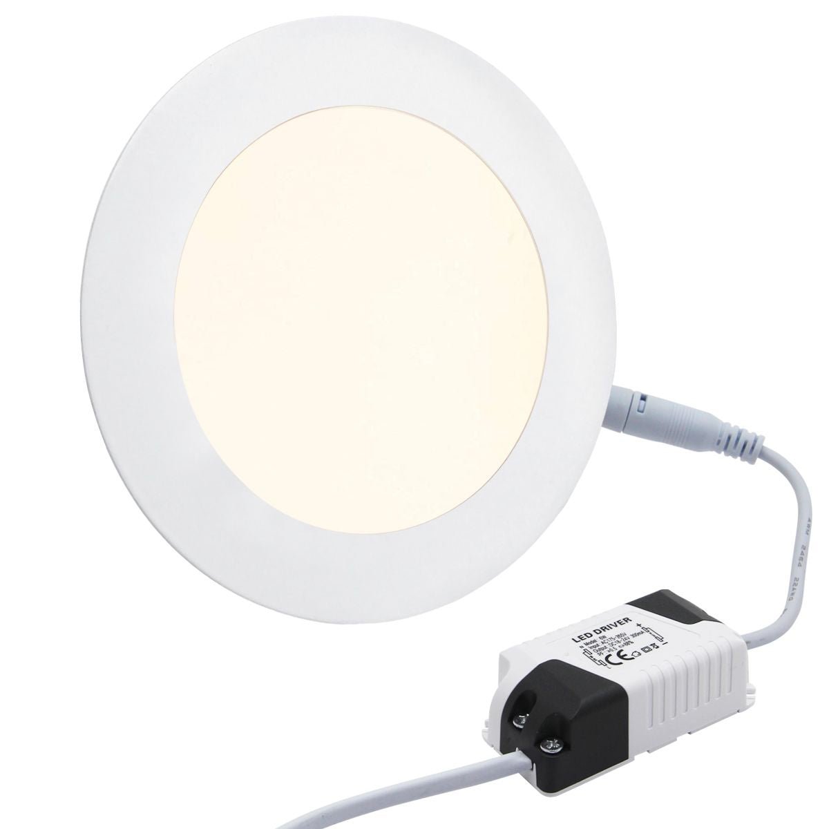 6w LED Round Recessed Ceiling Flat Panel Ultra Slim Warm White - Energy Light Bulbs - Free delivery on all orders